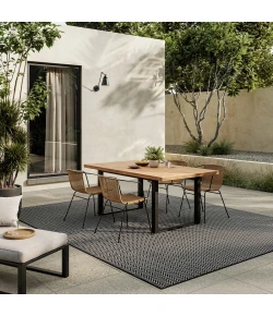 Nourison Home Horizon Indoor/Outdoor HOZ02 Black 8 ft. X 10 ft. Area Rug