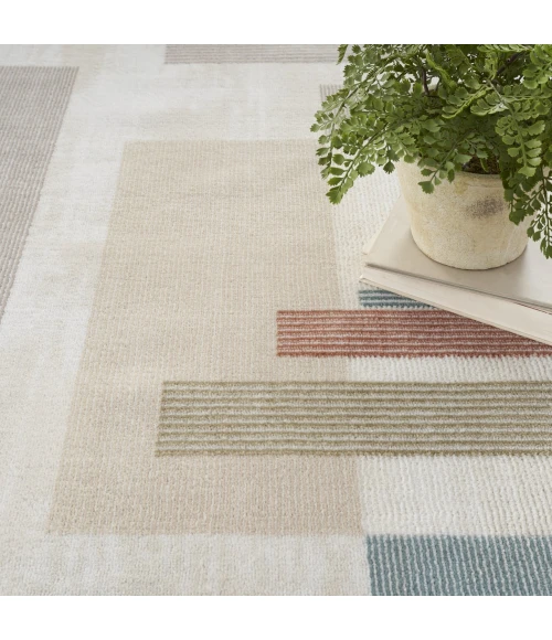 Nourison Thalia Ivory Multicolor THL02 5ft.3in. x 7ft.3in. Rect. Rug