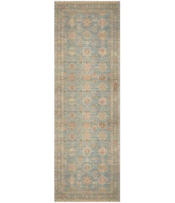 Nourison Home Vintage Washables VWS10 Navy Multicolor 2 ft. X 6 ft. Area Rug
