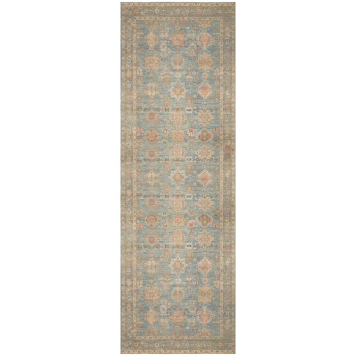 Nourison Vintage Washables Navy Multicolor VWS10 2 ft. X 6 ft. Rect. Rug