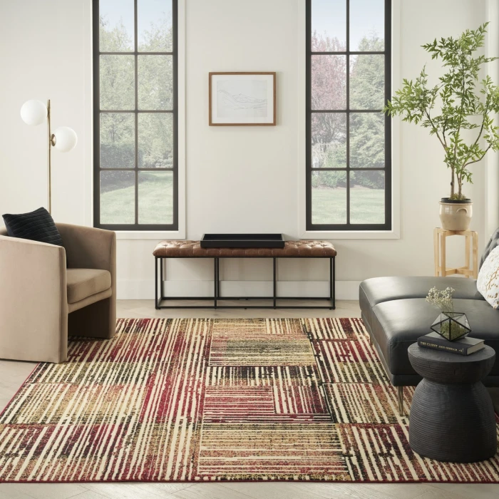 Nourison Home Grafix Red GRF42 7ft.10in. x 9ft.10in. Rect. Rug
