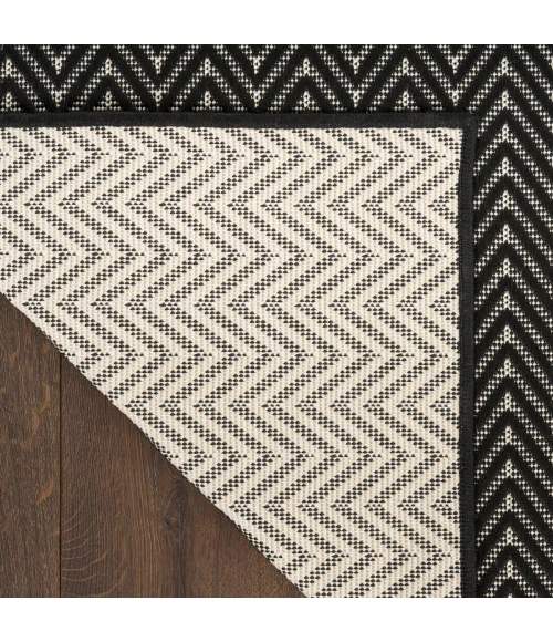 Nourison Horizon Indoor/Outdoor Black HOZ02 6 ft. X 9 ft. Rect. Rug