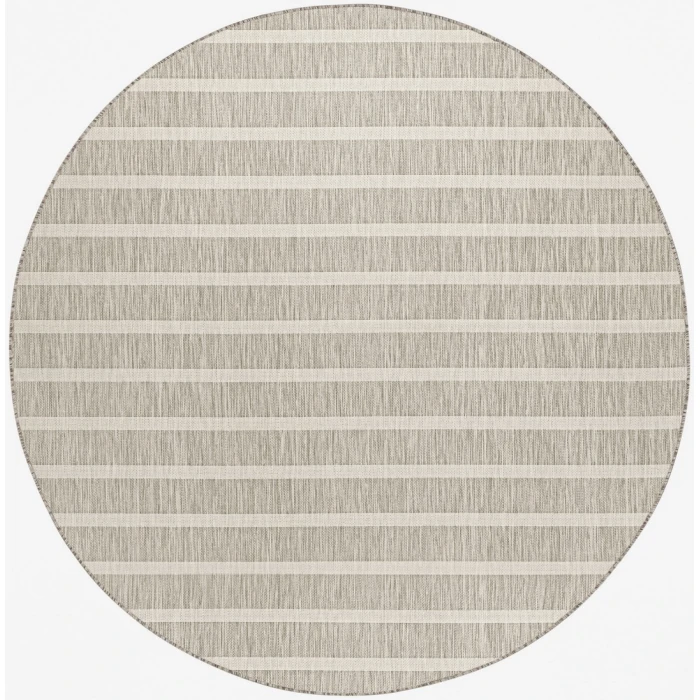 Nourison Positano Grey Ivory POS03 12ft. Round Rug
