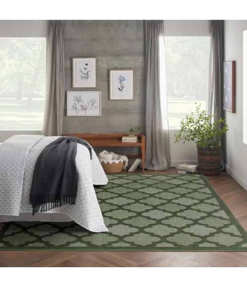 Nourison Easy Care Green NES01 10 ft. X 14 ft. Rect. Rug
