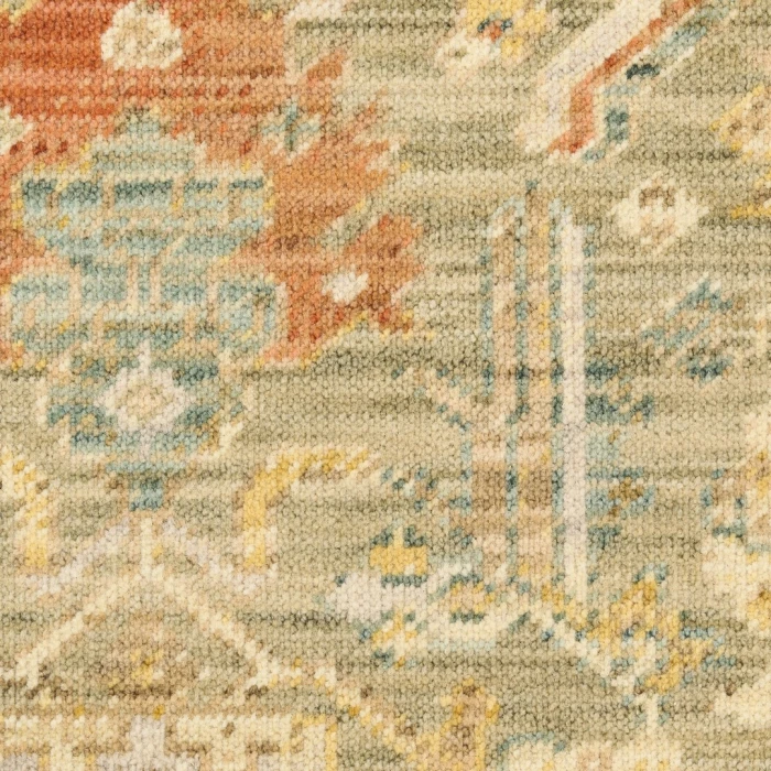 Nourison Antique Bloom Sage Multicolor ANB02 9ft. x 12ft. Rect. Rug