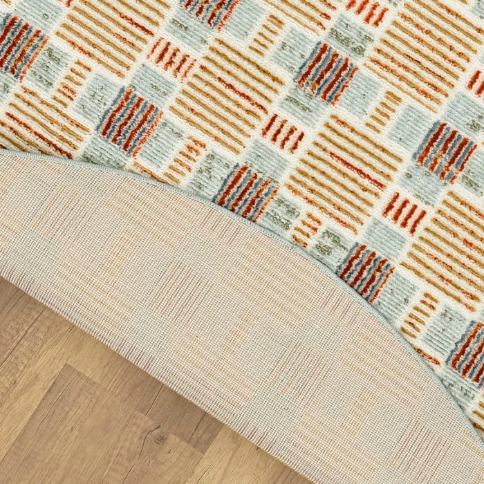 Nourison Nordic Rust Multicolor NRC14 8ft. x Round Round Rug