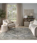 Nourison Quarry Ivory Navy QUA18 8 ft. X 10 ft. Rect. Rug