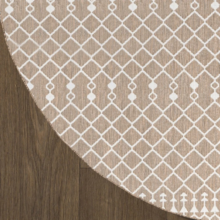 Nourison Positano Beige POS02 5ft. Round Rug