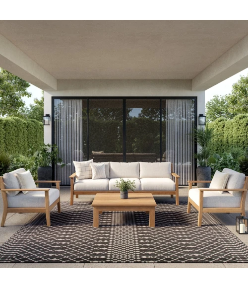 Nourison Positano Black POS02 8ft. Square Rug