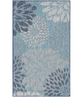 Nourison Home Garden Oasis Blue GOA06 2ft. x 4ft. Rect. Rug