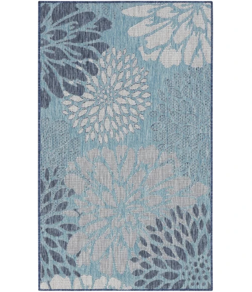 Nourison Home Garden Oasis Blue GOA06 2ft. x 4ft. Rect. Rug
