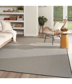 Nourison Home Courtyard COU01 Black White 10 ft. X 14 ft. Area Rug