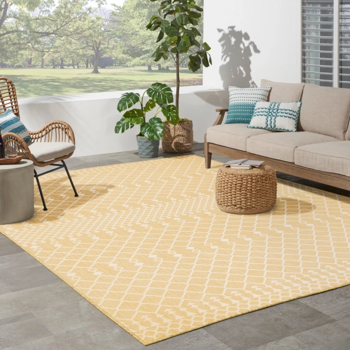Nourison Positano Yellow POS02 10 ft. X 14 ft. Rect. Rug