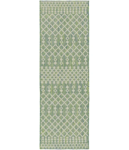Nourison Positano Blue Green POS02 2 ft. 2 in. X 8 ft. Rect. Rug