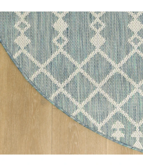 Nourison Positano Aqua POS02 4ft. Round Rug
