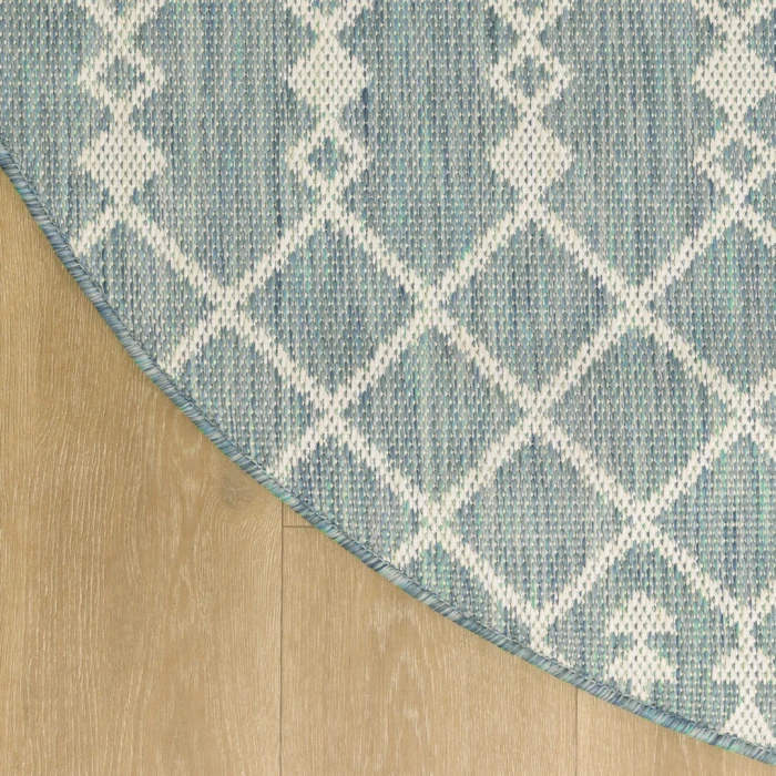 Nourison Positano Aqua POS02 4ft. Round Rug