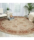 Nourison Home Heritage Hall Brown HE27 9ft. x Round Round Rug