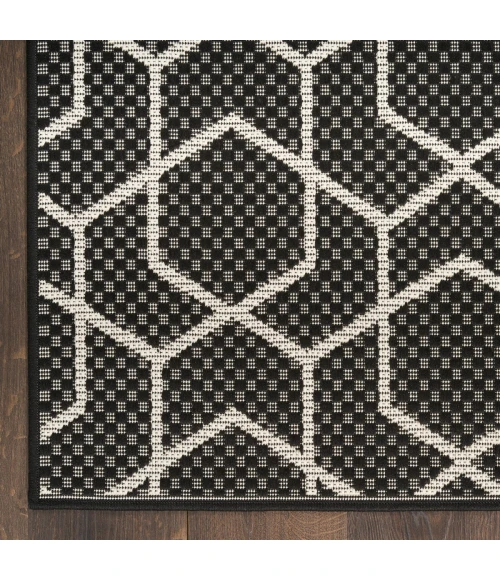 Nourison Horizon Indoor/Outdoor Black HOZ01 5 ft. X 7 ft. Rect. Rug