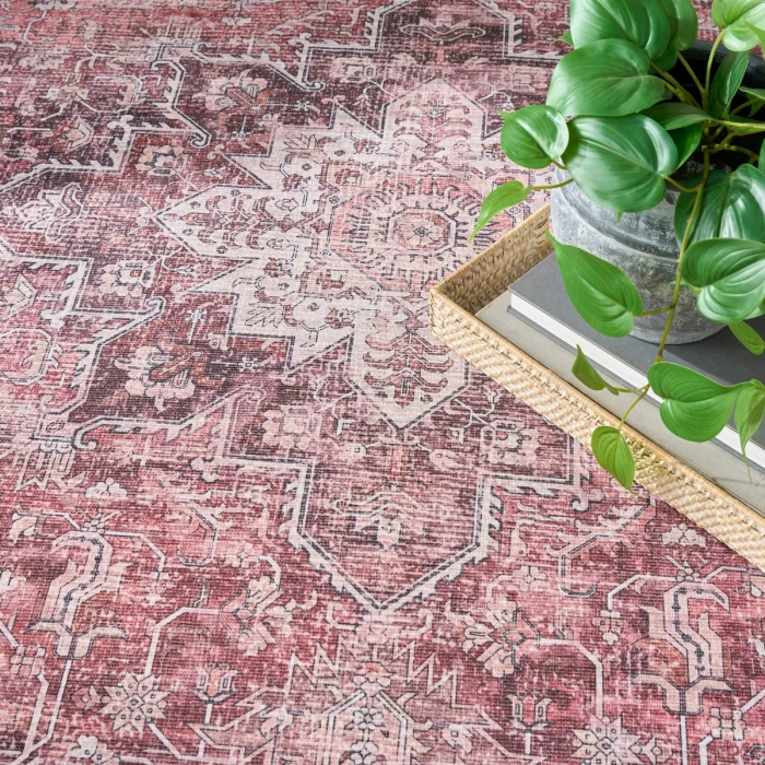 Nourison Nourison Washables Red NWB15 8 ft. X 10 ft. Rect. Rug