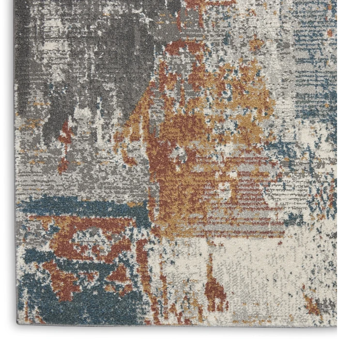 Nourison Home Tangra Grey TNR06 2ft.2in. x 7ft.6in. Rect. Rug