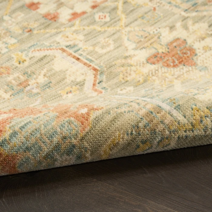 Nourison Antique Bloom Sage Multicolor ANB02 9ft. x 12ft. Rect. Rug