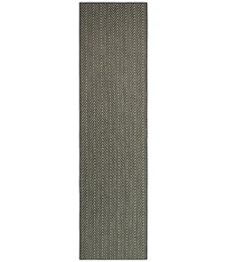 Nourison Home Horizon Indoor/Outdoor HOZ02 Charcoal 2 ft. 2 in. X 8 ft. Area Rug