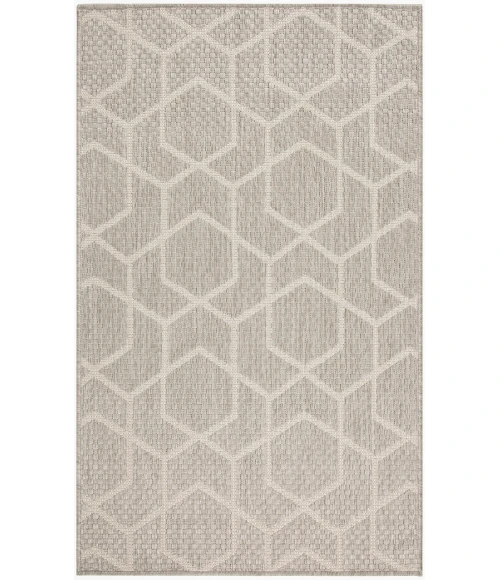 Nourison Horizon Indoor/Outdoor Grey HOZ01 3 ft. X 5 ft. Rect. Rug