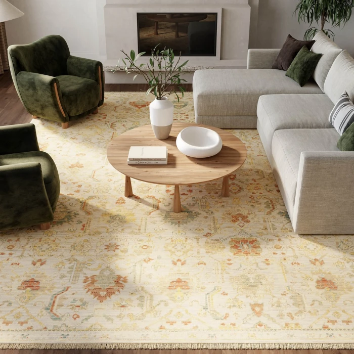 Nourison Antique Bloom Taupe Multicolor ANB02 9ft. x 12ft. Rect. Rug