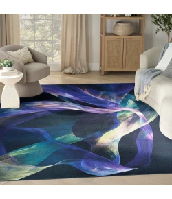 Nourison Home Nourison Washables NWB16 Blue Multicolor 8 ft. X 10 ft. Area Rug