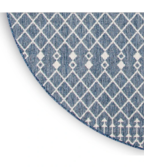 Nourison Positano Navy Blue POS02 4ft. Round Rug