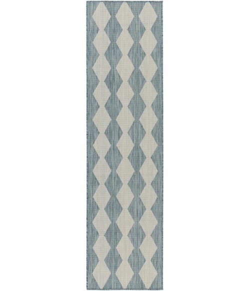 Nourison Positano Aqua POS04 2 ft. 2 in. X 10 ft. Rect. Rug