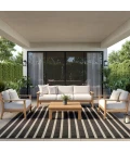 Nourison Positano Black Ivory POS03 8ft. Square Rug
