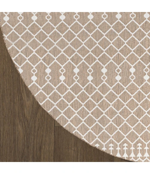 Nourison Positano Beige POS02 6ft. Round Rug