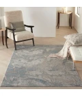 Nourison Rustic Textures Light Grey Blue RUS15 5ft. 3in. x 7ft. 3in. Rect. Rug