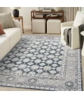Nourison Dekor Grey Navy DEK02 7 ft. 10 in. X 9 ft. 10 in. Rect. Rug
