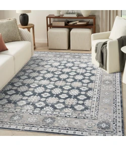 Nourison Home Dekor DEK02 Grey Navy 7 ft. 10 in. X 9 ft. 10 in. Area Rug