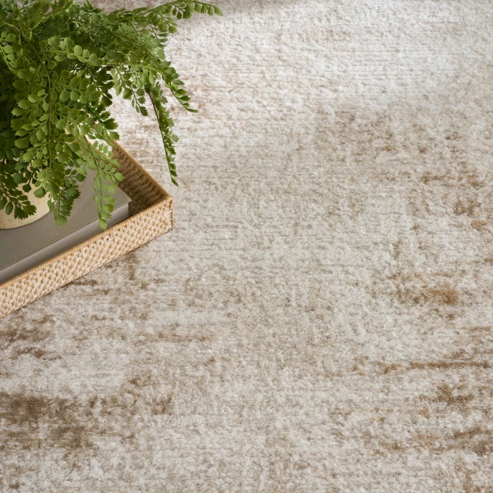 Nourison Dekor Ivory Taupe DEK07 4 ft. X 6 ft. Rect. Rug