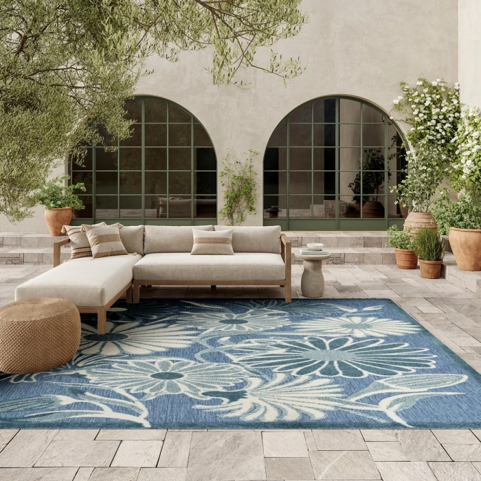 Nourison Aloha Blue ALH33 9 ft. X 12 ft. Rect. Rug