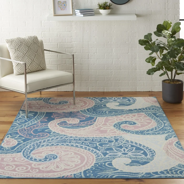 Nourison Home Jubilant Blue JUB13 6ft. x 9ft. Rect. Rug