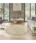 Nourison Tulum Taupe Olive TLM05 8 ft. X Round Rug