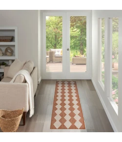 Nourison Home Positano POS04 Terracotta 2 ft. 2 in. X 10 ft. Area Rug