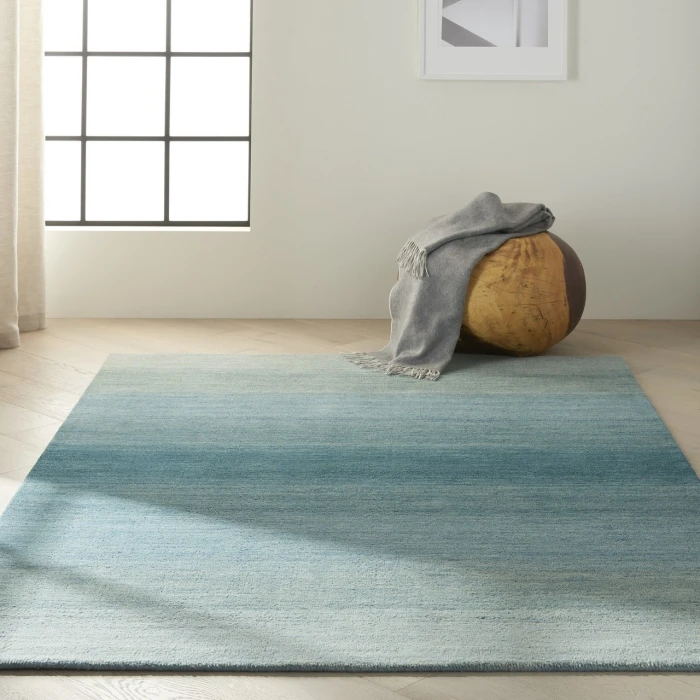 Calvin Klein Linear Glow Blue GLO01 4ft. x 6ft. Rect. Rug