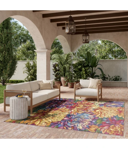 Nourison Home Color Splash Multicolored CSP06 7ft.10in. x 9ft.10in. Rect. Rug