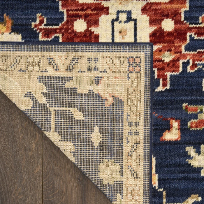 Nourison Home Antique Bloom Blue ANB01 2ft.4in. x 12ft. Rect. Rug