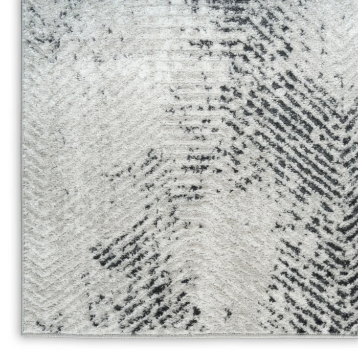Nourison Dekor Grey Charcoal DEK04 5 ft. 3 in. X 7 ft. Rect. Rug