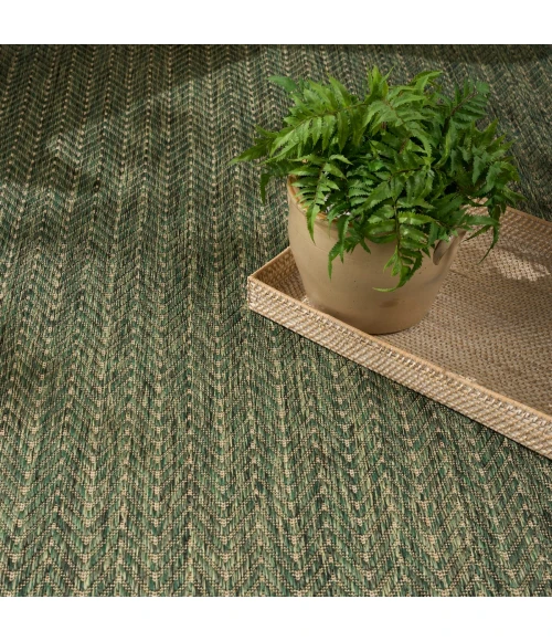 Nourison Horizon Indoor/Outdoor Green HOZ02 5 ft. X 7 ft. Rect. Rug