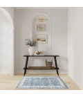 Nourison Astra Machine Washable Blue ASW20 3 ft. 3 in. x 5 ft. Rect. Rug