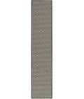 Nourison Courtyard Black White COU01 2 ft. 2 in. X 8 ft. Rect. Rug