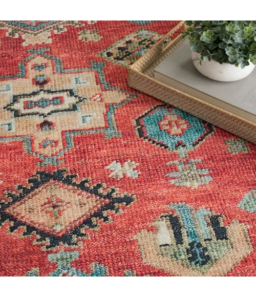 Nourison Vintage Washables Rust Multicolor VWS12 4 ft. X 6 ft. Rect. Rug