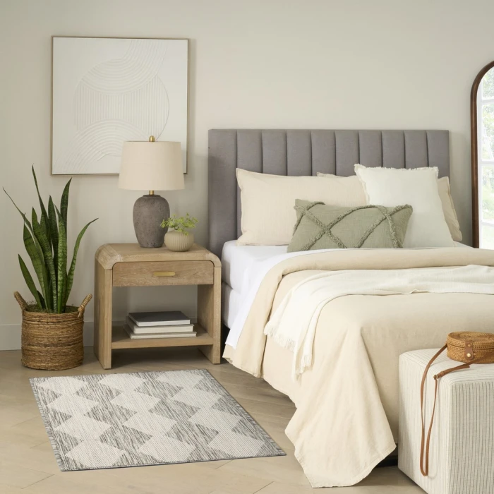 Nourison Positano Light Grey POS04 3ft. x 5ft. Rect. Rug